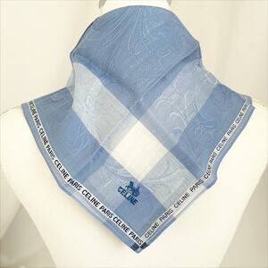 CELINE Vintage Handkerchief Neckerchief Pocket Square Bandana Turban New